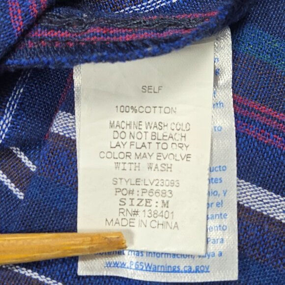 L Love Boho Embroidered Tank Top Size M Navy V-Neck Striped Sleeveless Festival - Picture 13 of 13